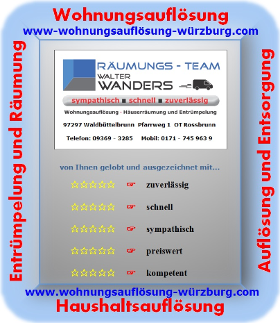 Haushaltsauflösung Würzburg